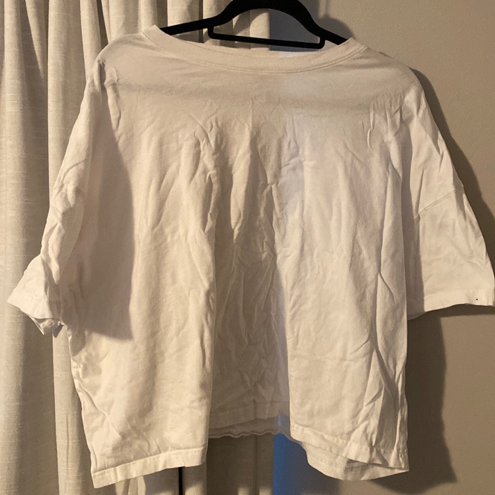 h&m white crop top